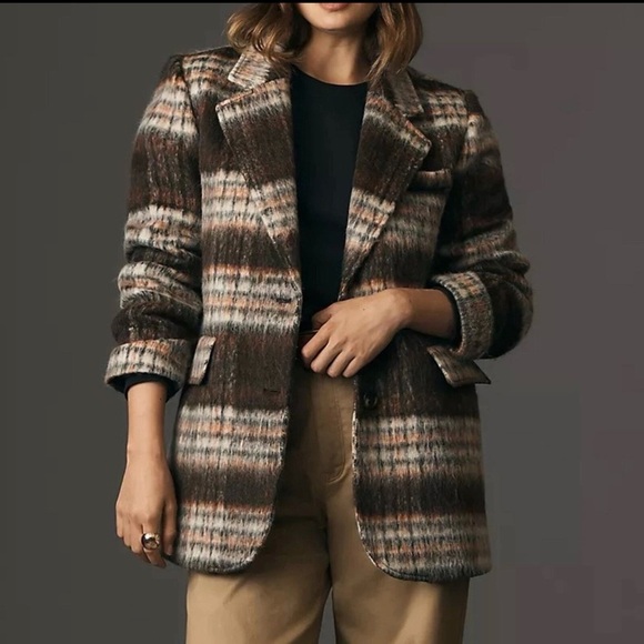 Maeve Jackets & Blazers - Anthropologie Maeve Brown
Brushed Plaid Blazer sz Medium